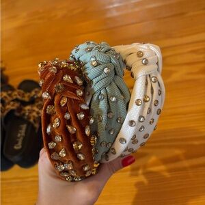 Altar'd State Beaded Headbands - Tan, Blue, and Cream